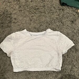 Baby blue Lace Crop Top